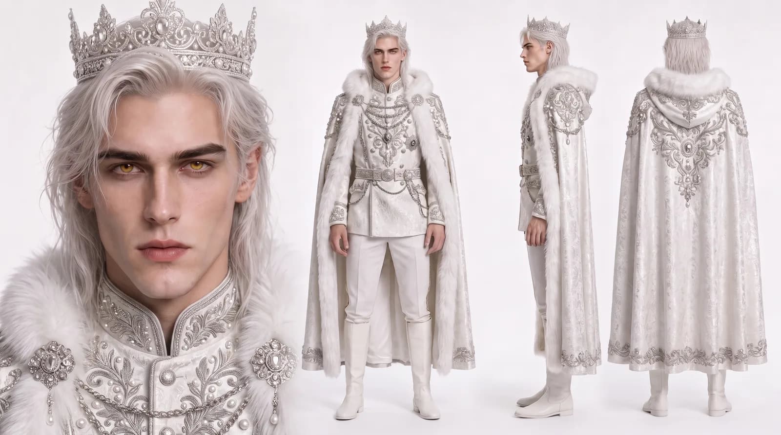 Character artwork of Valerius dressed for the wedding