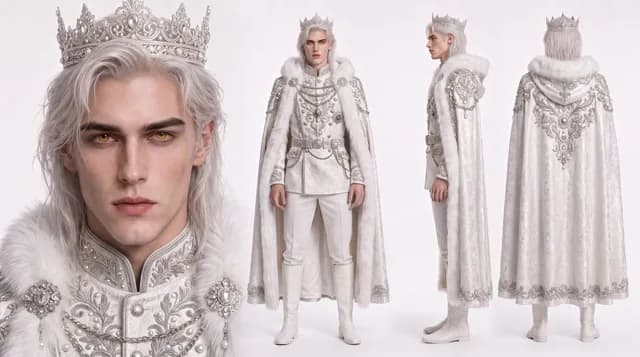 Character artwork of Valerius dressed for the wedding