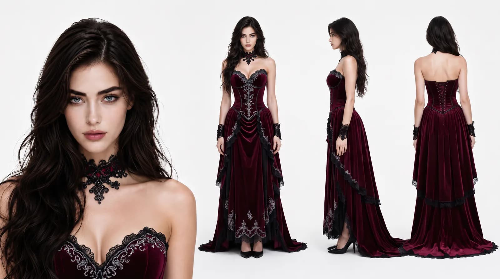 Costume design for Chloe's formal selection-day attire