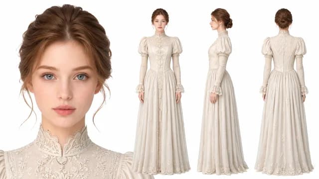 Costume design for Clara's early-story everyday outfit