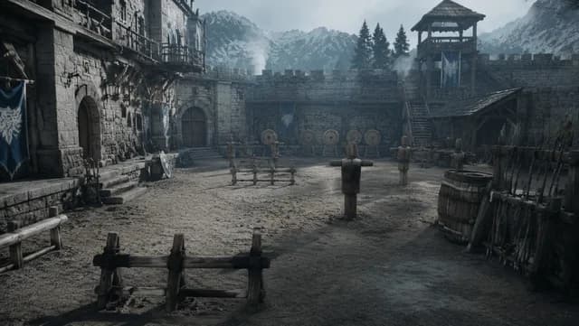 Open-air training ground used by Snow Lion warriors